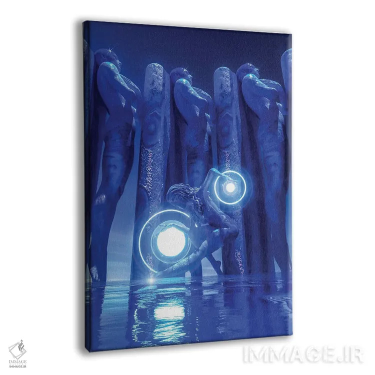 تابلو دکوراتیو ستون های انسانیت اثر ایوان رودز - نمای پرسپکتیو محصول