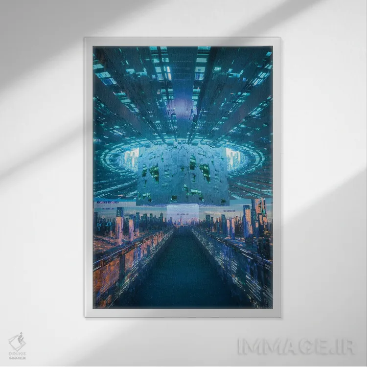 تابلو دکوراتیو کلونی اروپا اثر ایوان رودز - نمای قابدار سفید