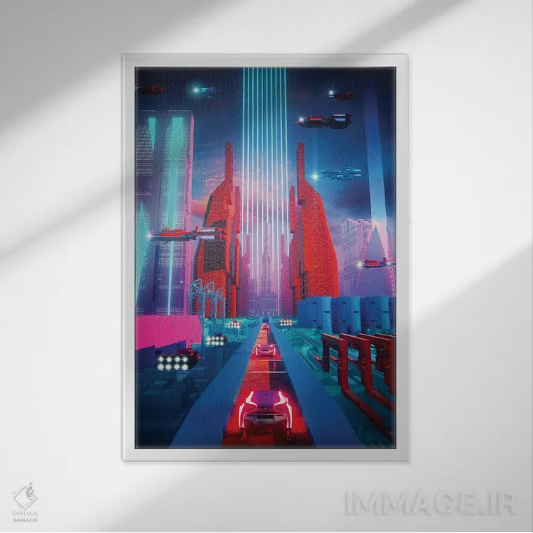 تابلو دکوراتیو فیوچرما اثر ایوان رودز - نمای قابدار سفید