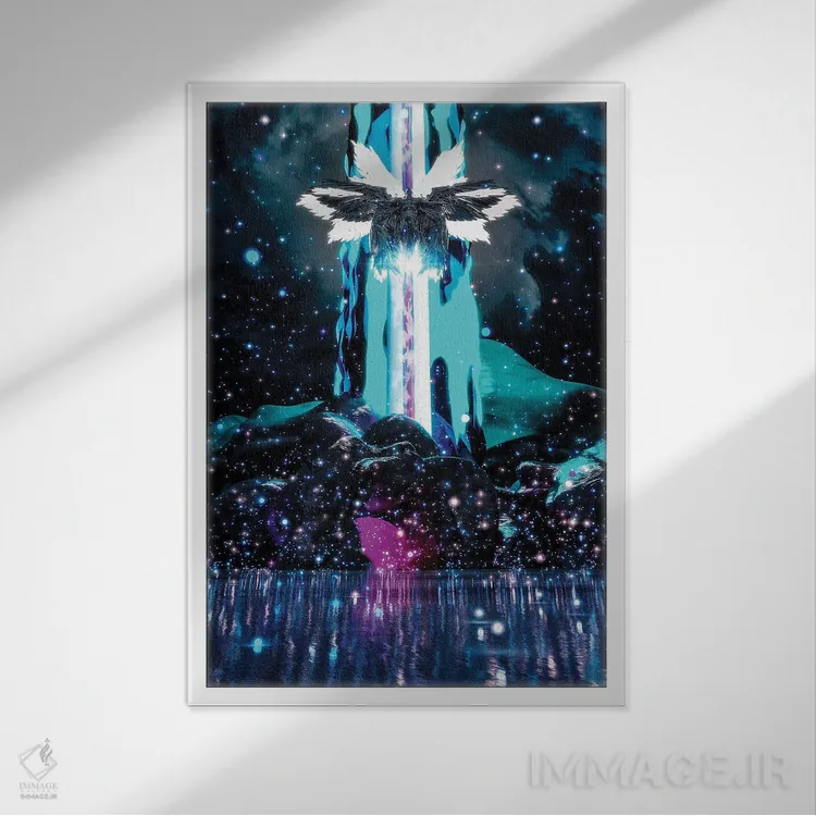 تابلو دکوراتیو صعود اثر ایوان رودز - نمای قابدار سفید