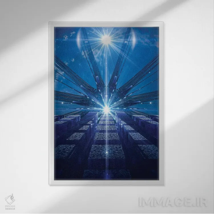 تابلو دکوراتیو بی نهایت اثر ایوان رودز - نمای قابدار سفید