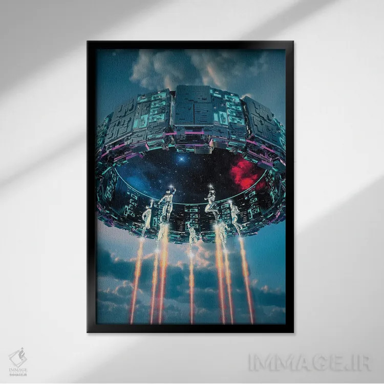 تابلو دکوراتیو دروازه اثر ایوان رودز - نمای قابدار مشکی