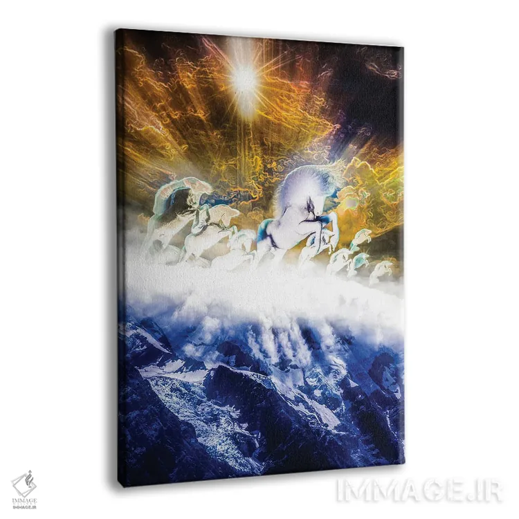 تابلو دکوراتیو کوه مه آلود اثر ایوان رودز - نمای پرسپکتیو محصول