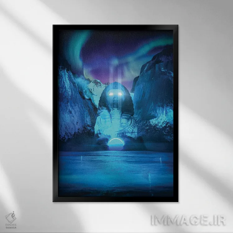 تابلو دکوراتیو شفق شمالی اثر ایوان رودز - نمای قابدار مشکی