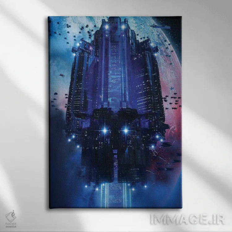 تابلو دکوراتیو پایگاه پلوتونی اثر ایوان رودز - نمای روبهرو روی دیوار