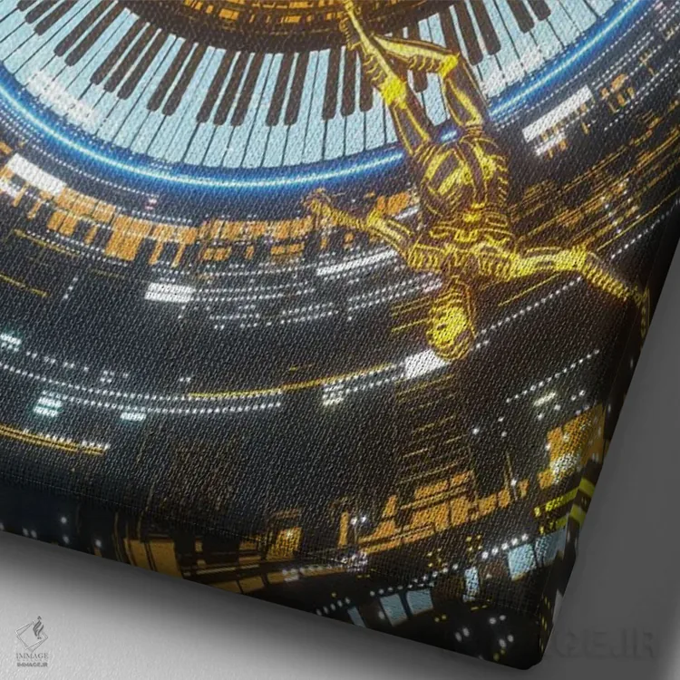 تابلو دکوراتیو احساسات رنگ و صدا اثر ایوان رودز - نمای نزدیک بافت بوم