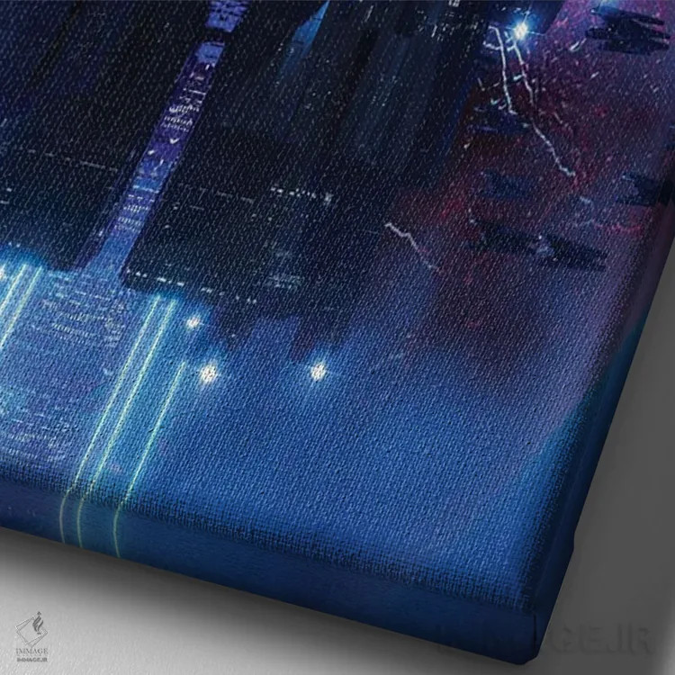 تابلو دکوراتیو پایگاه پلوتونی اثر ایوان رودز - نمای نزدیک بافت بوم