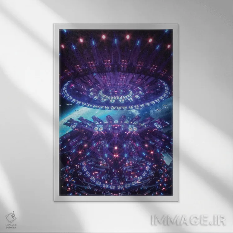 تابلو دکوراتیو کشتی مادر اثر ایوان رودز - نمای قابدار سفید