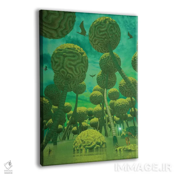 تابلو دکوراتیو جنگل مرجانی اثر ایوان رودز - نمای پرسپکتیو محصول