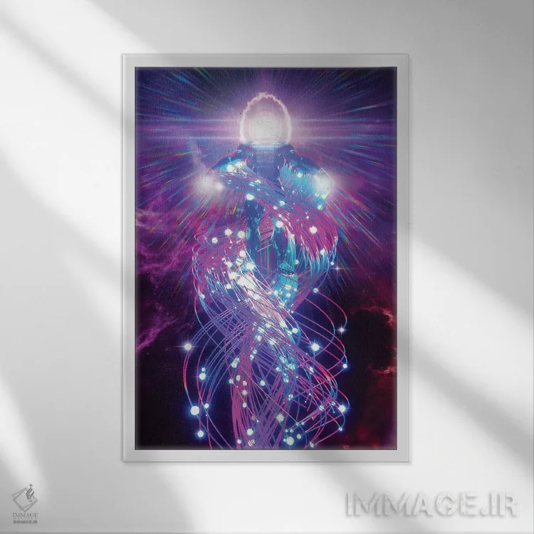 تابلو دکوراتیو به درخشیدن ادامه بده اثر ایوان رودز - نمای قابدار سفید