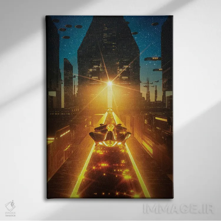 تابلو دکوراتیو لبه غروب اثر ایوان رودز - نمای روبهرو روی دیوار