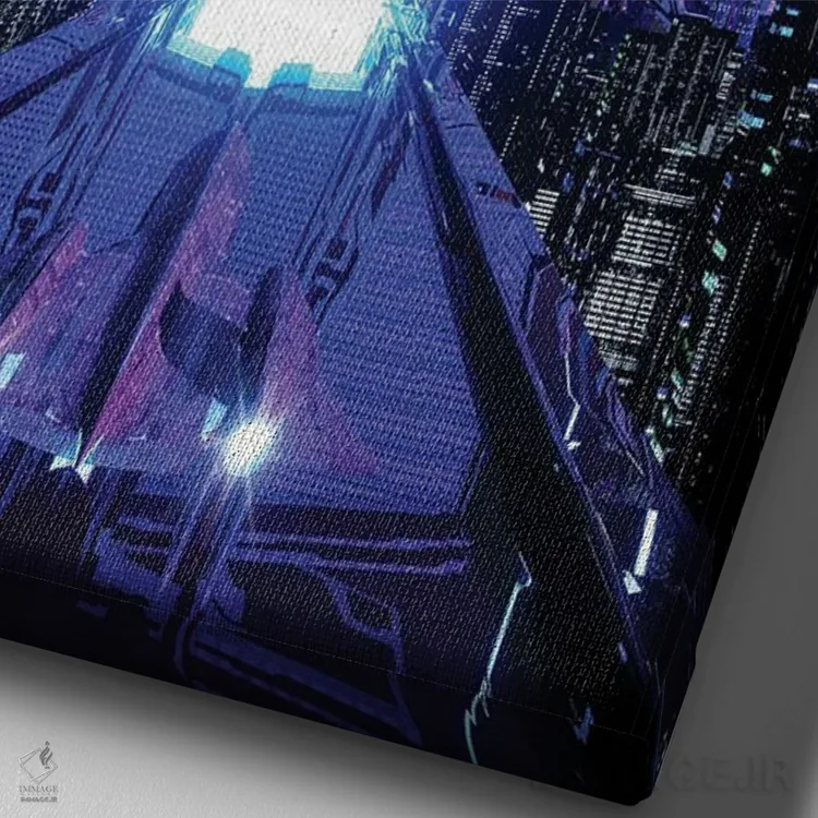 تابلو دکوراتیو ترمینال زد اثر ایوان رودز - نمای نزدیک بافت بوم