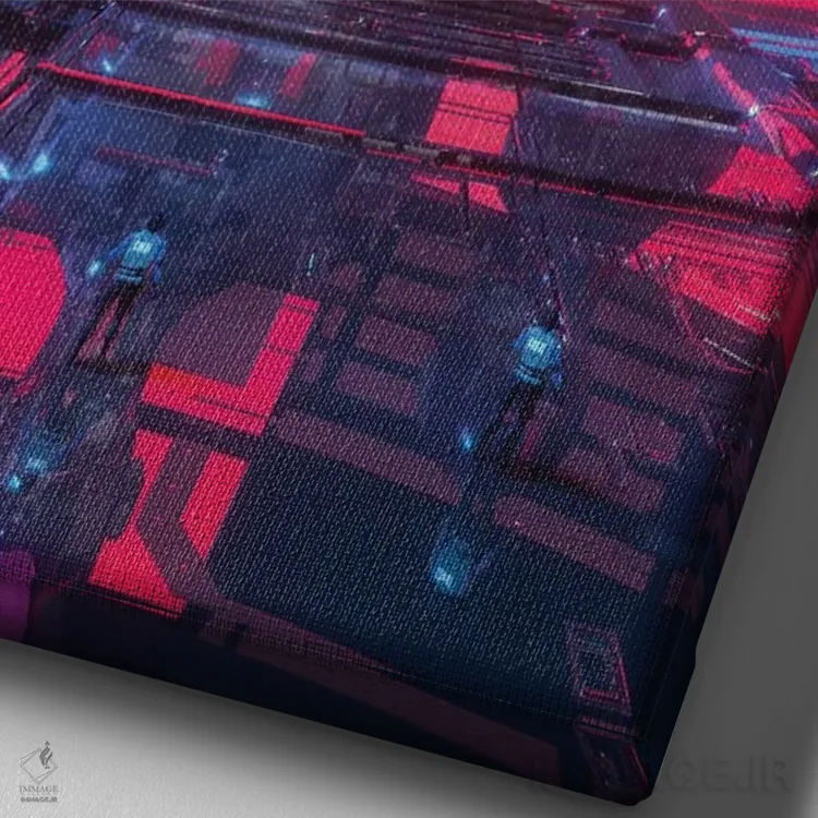 تابلو دکوراتیو صدف اثر ایوان رودز - نمای نزدیک بافت بوم