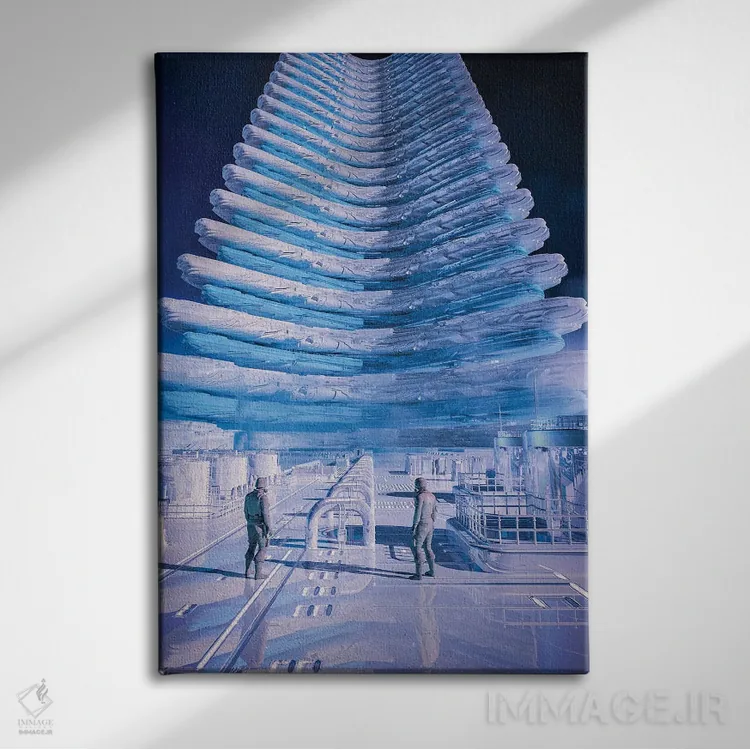 تابلو دکوراتیو نردبان آسمان اثر ایوان رودز - نمای روبهرو روی دیوار