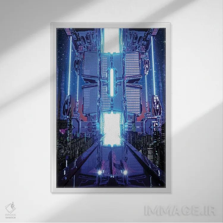 تابلو دکوراتیو ترمینال زد اثر ایوان رودز - نمای قابدار سفید