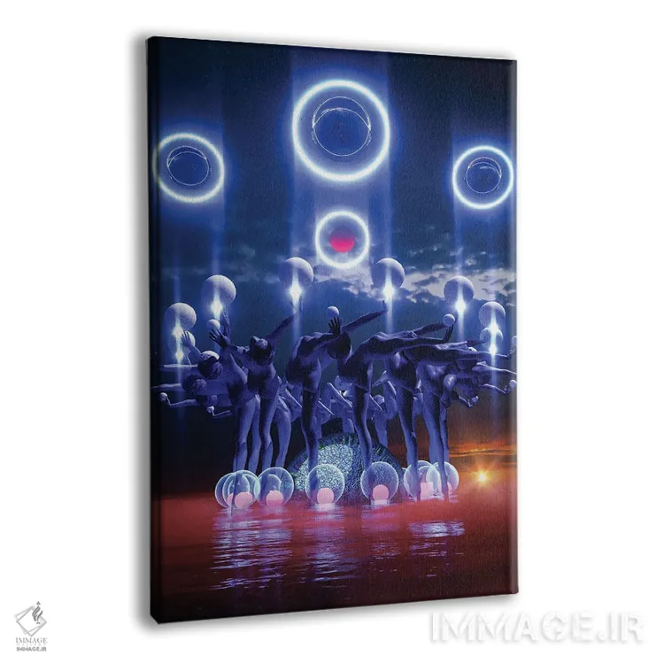 تابلو دکوراتیو رقص دایره ای اثر ایوان رودز - نمای پرسپکتیو محصول