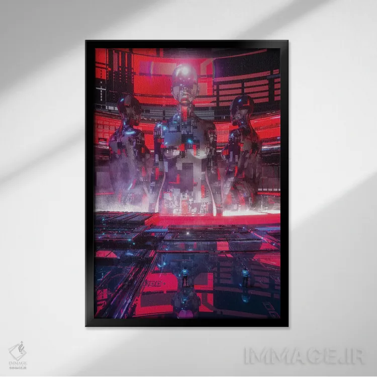 تابلو دکوراتیو صدف اثر ایوان رودز - نمای قابدار مشکی