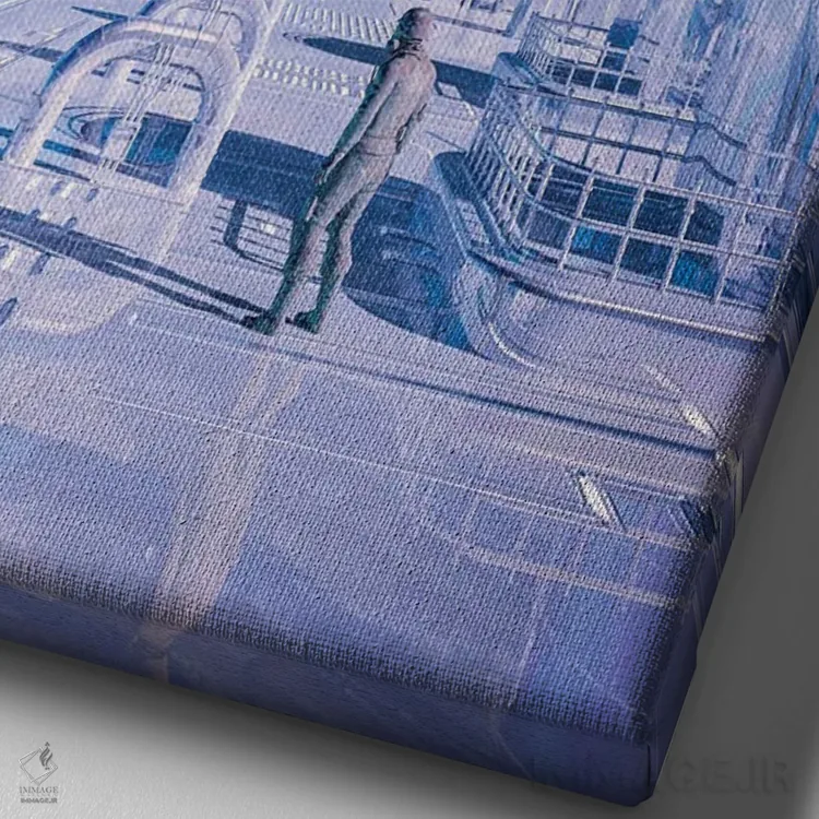 تابلو دکوراتیو نردبان آسمان اثر ایوان رودز - نمای نزدیک بافت بوم