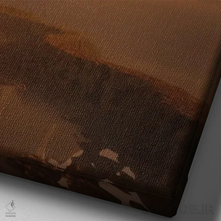 تابلو دکوراتیو افق آرام اثر ایوان رودز - نمای نزدیک بافت بوم