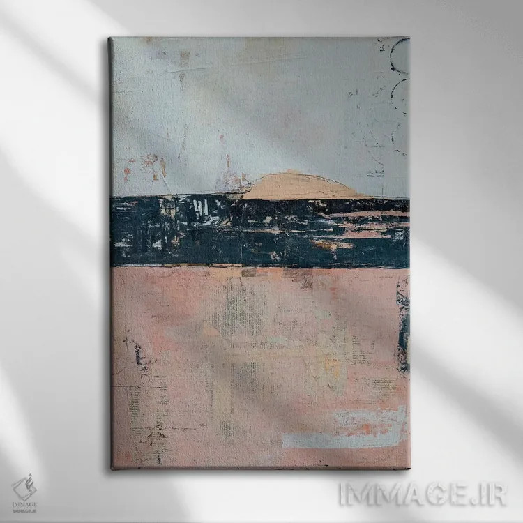 تابلو انتزاعی صبح خیز اثر ارین اشلی - نمای روبهرو روی دیوار