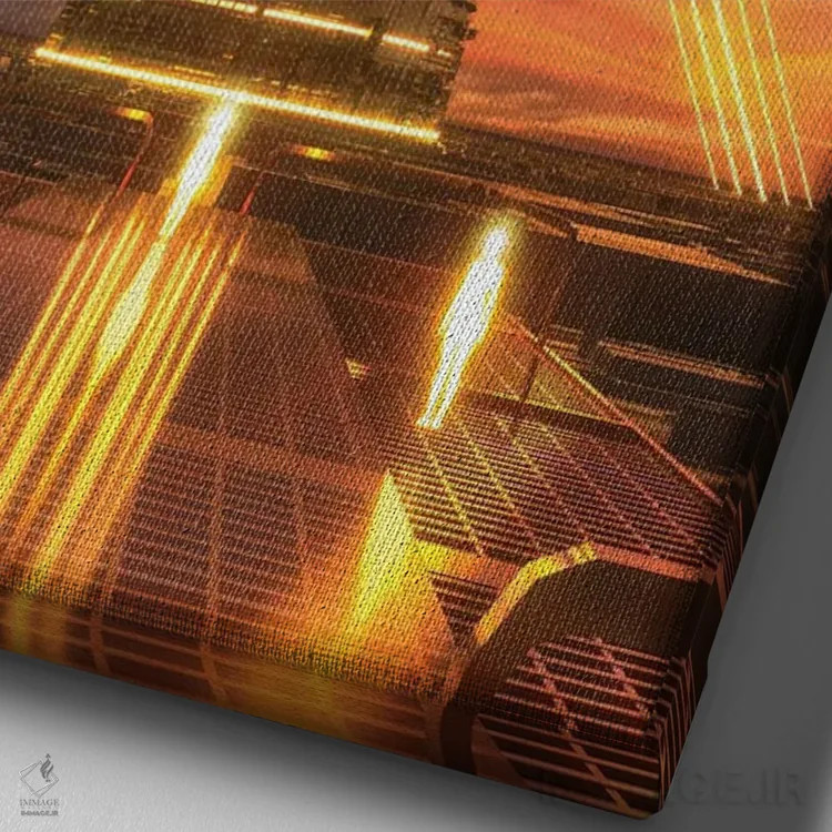 تابلو دکوراتیو آرامش کامل اثر ایوان رودز - نمای نزدیک بافت بوم