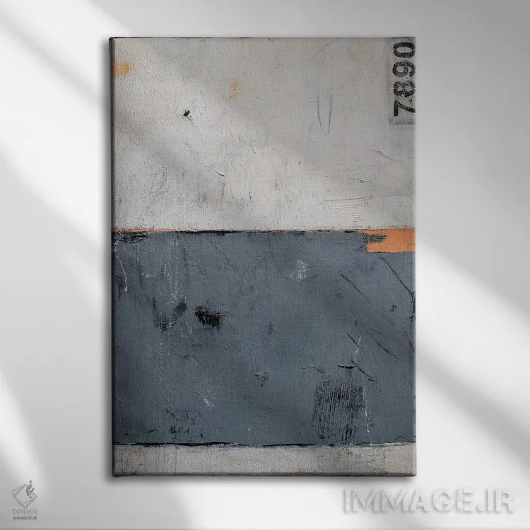 تابلو مینیمال از ظهر تا ساعت ۹ اثر ارین اشلی - نمای روبهرو روی دیوار