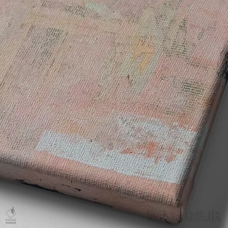 تابلو انتزاعی صبح خیز اثر ارین اشلی - نمای نزدیک بافت بوم