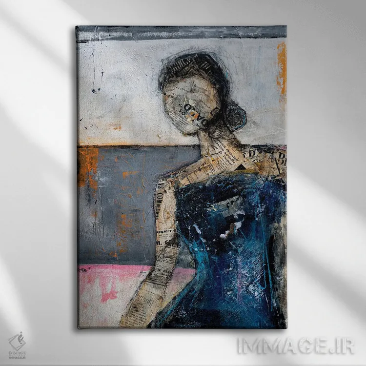 تابلو مدرن قرار ملاقات کورکورانه اثر ارین اشلی - نمای روبهرو روی دیوار