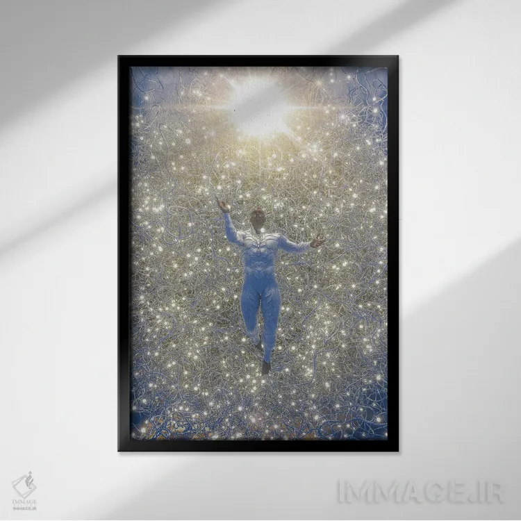 تابلو دکوراتیو آزاد بودن اثر ایوان رودز - نمای قابدار مشکی