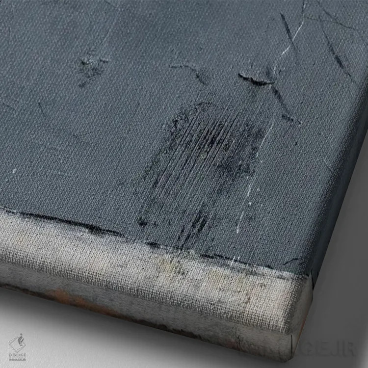 تابلو مینیمال از ظهر تا ساعت ۹ اثر ارین اشلی - نمای نزدیک بافت بوم