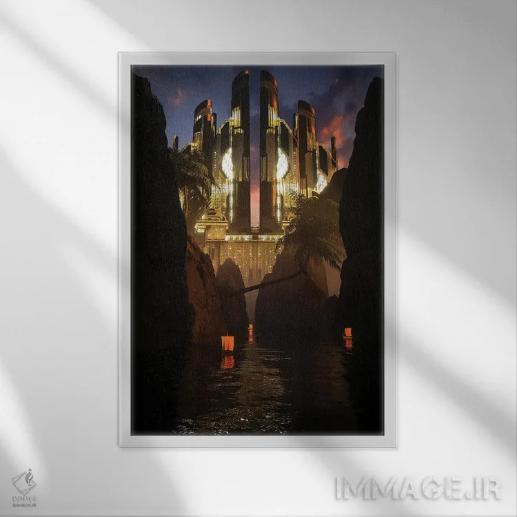 تابلو دکوراتیو تالاب آرام اثر ایوان رودز - نمای قابدار سفید