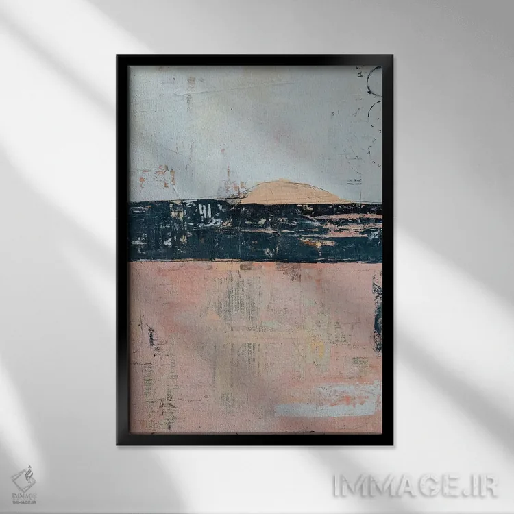 تابلو انتزاعی صبح خیز اثر ارین اشلی - نمای قابدار مشکی