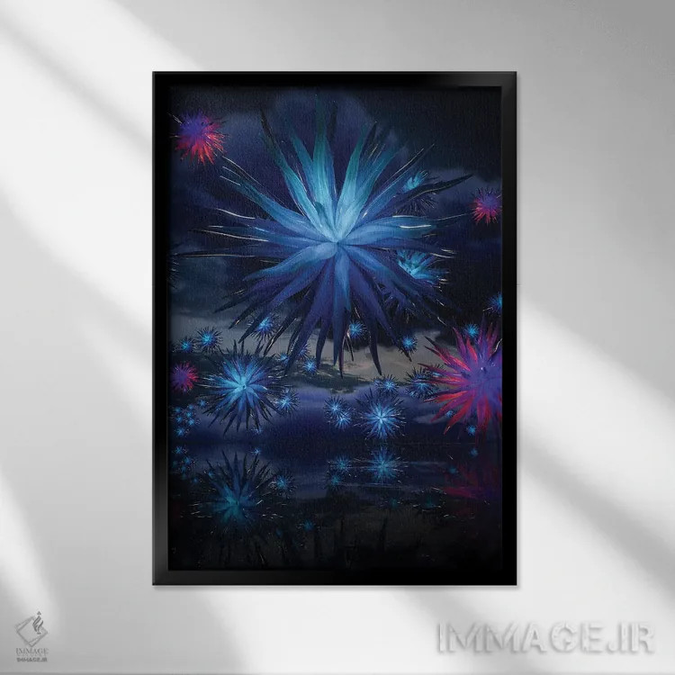 تابلو دکوراتیو جوجه تیغی ها اثر ایوان رودز - نمای قابدار مشکی