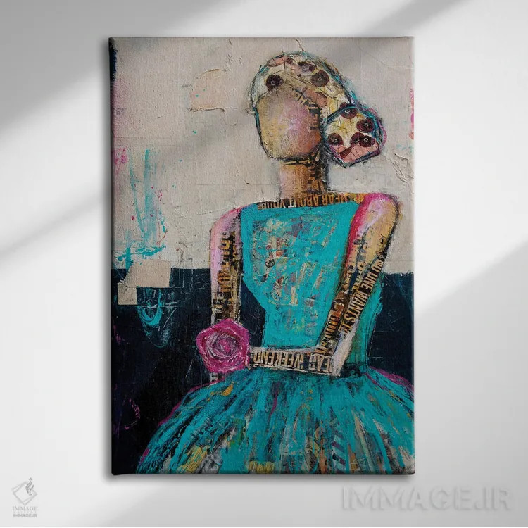 تابلو مدرن روزاری تا اثر ارین اشلی - نمای روبهرو روی دیوار