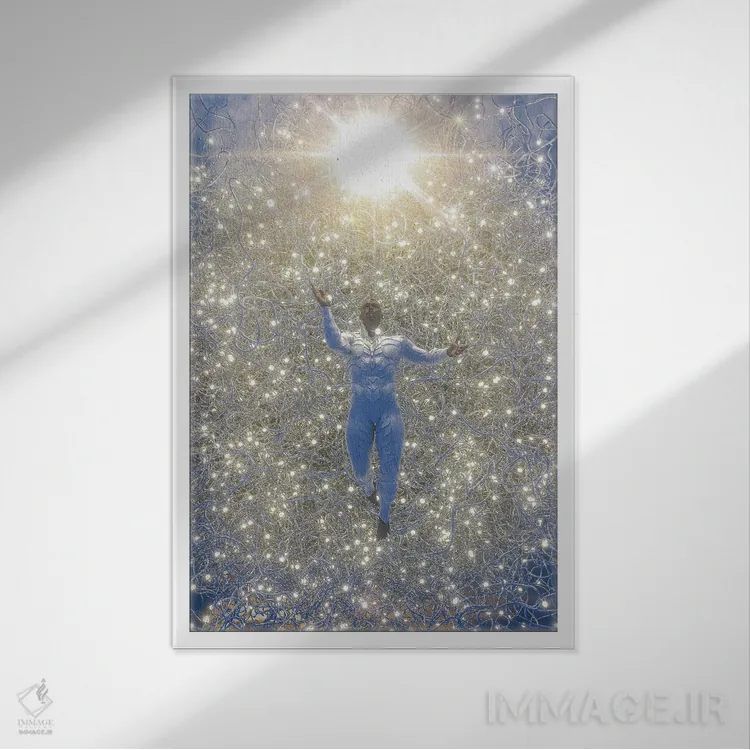 تابلو دکوراتیو آزاد بودن اثر ایوان رودز - نمای قابدار سفید