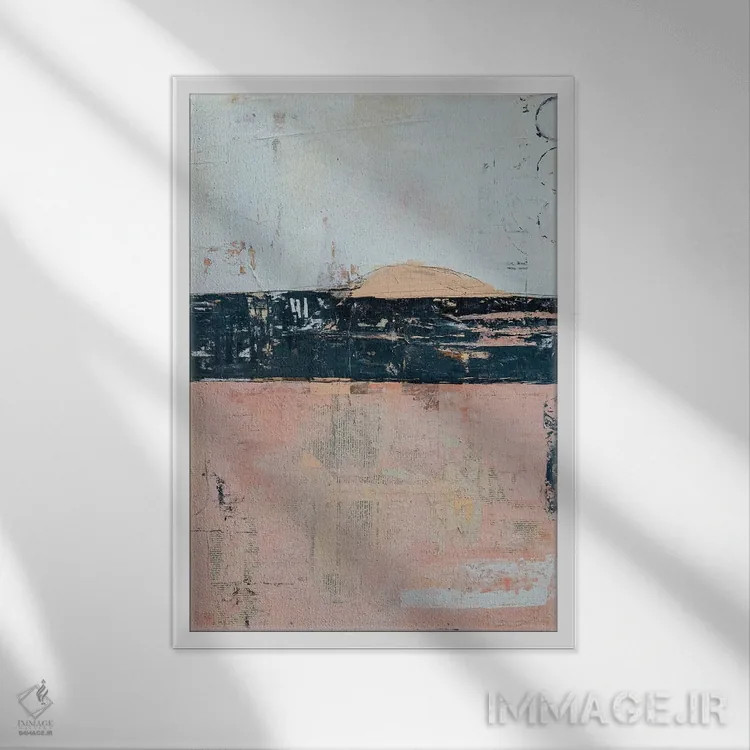 تابلو انتزاعی صبح خیز اثر ارین اشلی - نمای قابدار سفید