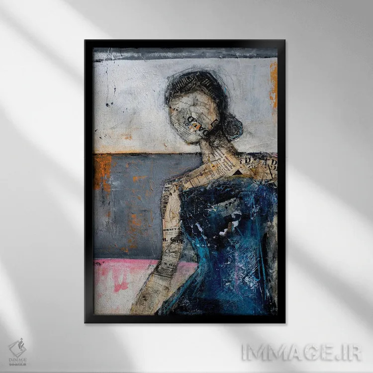 تابلو مدرن قرار ملاقات کورکورانه اثر ارین اشلی - نمای قابدار مشکی