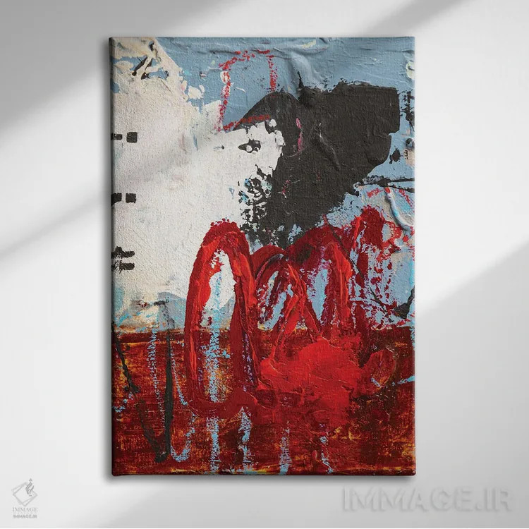 تابلو انتزاعی تابستان جولای اثر ارین اشلی - نمای روبهرو روی دیوار