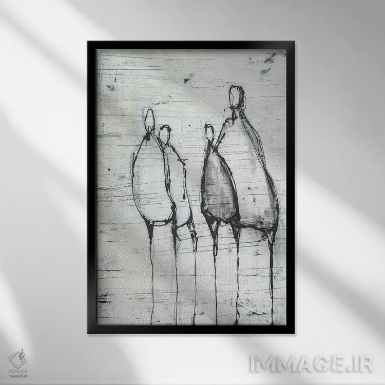 تابلو مینیمال با هم اثر ارین اشلی - نمای قابدار مشکی