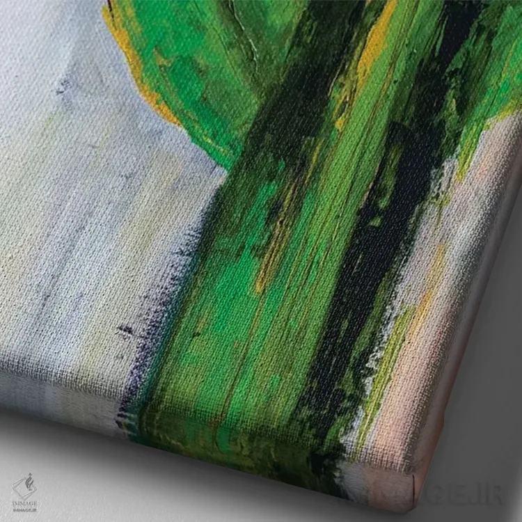 تابلو دکوراتیو کاکتوس اثر ارین اشلی - نمای نزدیک بافت بوم