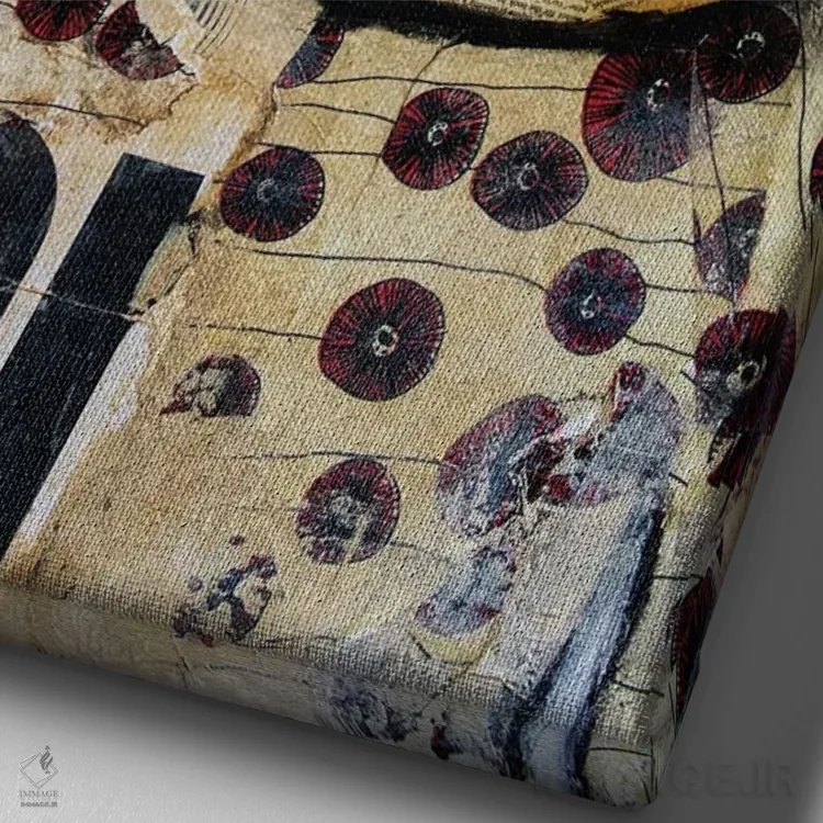 تابلو دکوراتیو تیلر رز اثر ارین اشلی - نمای نزدیک بافت بوم