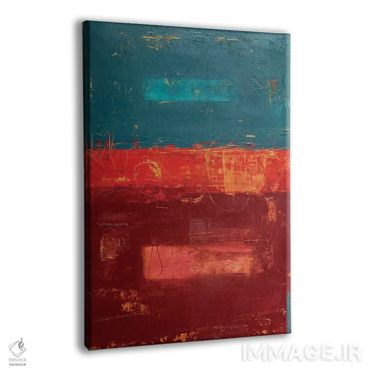 تابلو انتزاعی طاووس نیمه شب اثر ارین اشلی - نمای پرسپکتیو محصول