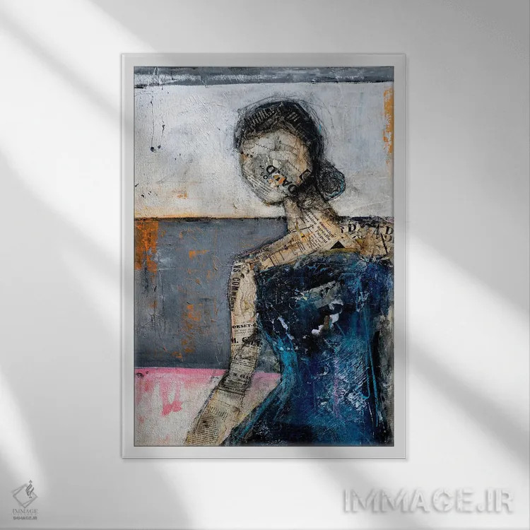 تابلو مدرن قرار ملاقات کورکورانه اثر ارین اشلی - نمای قابدار سفید