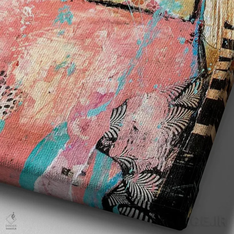 تابلو دکوراتیو ستاره اثر ارین اشلی - نمای نزدیک بافت بوم