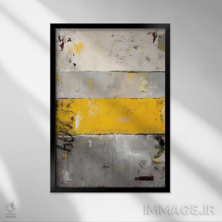تابلو انتزاعی خروجی آزادراه اثر ارین اشلی - نمای قابدار مشکی
