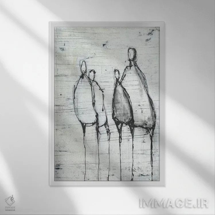 تابلو مینیمال با هم اثر ارین اشلی - نمای قابدار سفید