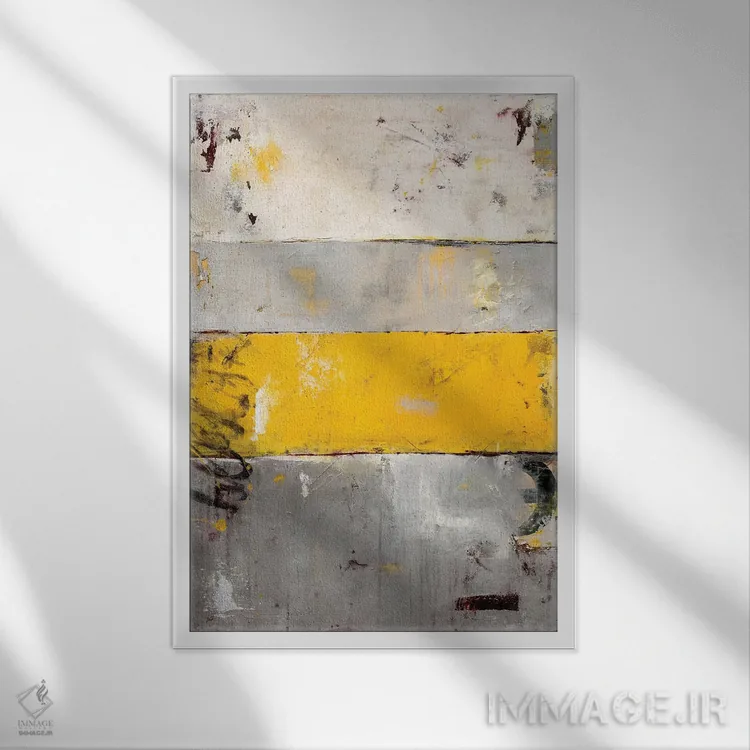 تابلو انتزاعی خروجی آزادراه اثر ارین اشلی - نمای قابدار سفید