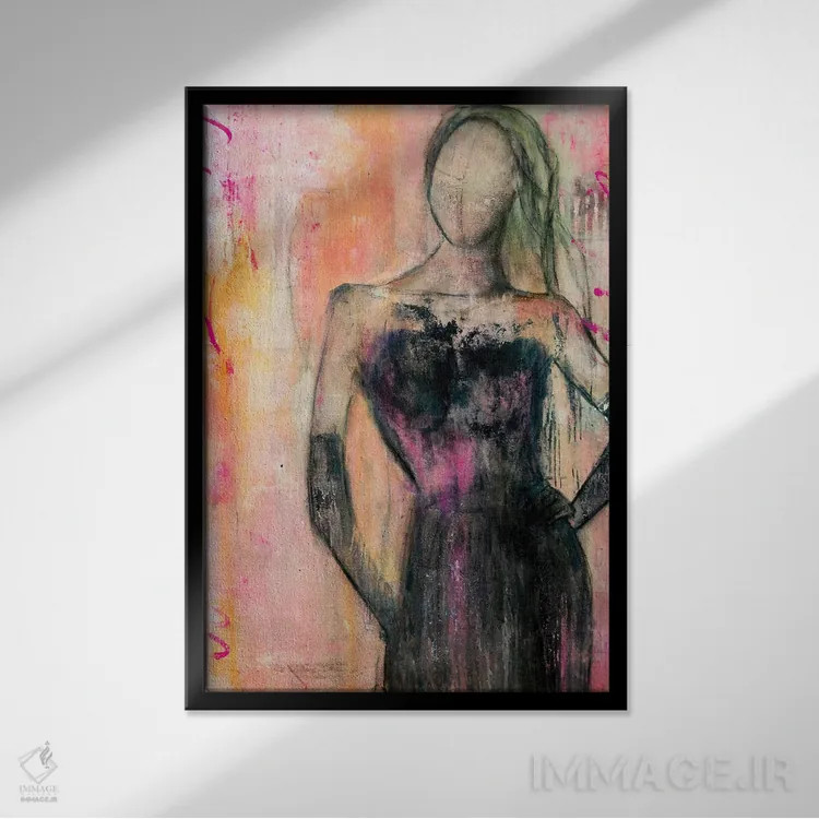 تابلو دکوراتیو گردش شبانه اثر ارین اشلی - نمای قابدار مشکی