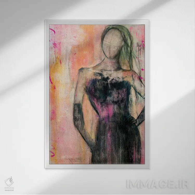 تابلو دکوراتیو گردش شبانه اثر ارین اشلی - نمای قابدار سفید