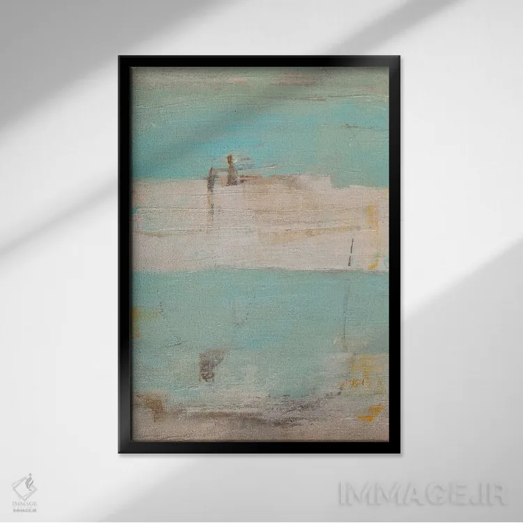 تابلو انتزاعی شکست امواج اثر ارین اشلی - نمای قابدار مشکی